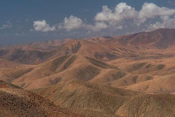 Fototapeta na wymiar desert island panorama of Fuerteventura canary archipelago