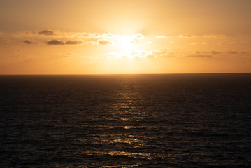 sunset desert island of Fuerteventura canary archipelago