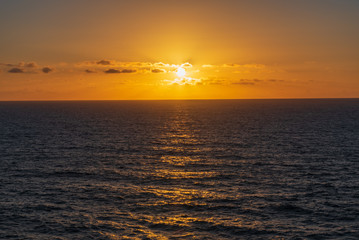 sunset desert island of Fuerteventura canary archipelago