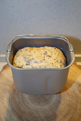 Homemade freshly baked hot bread with a delicious crisp
