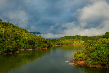 Beautiful landscape of Dam in Colombia