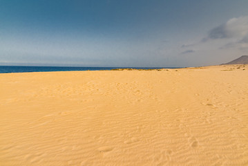 sunset desert of Fuerteventura canary archipelago