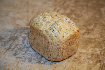 Homemade freshly baked hot bread with a delicious crisp