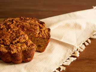 carrot cake on napkin on a table