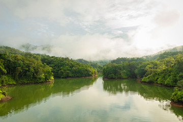 Fototapeta na wymiar Beautiful landscape of Dam in Colombia 