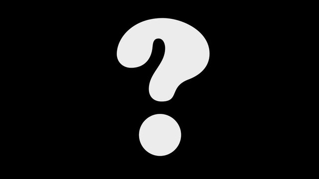A question mark appears on the screen on the left side.