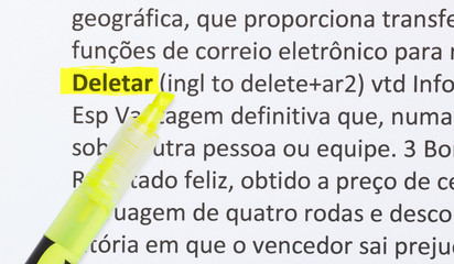 dictionary definition highlighted, brazilian portuguese