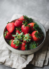 strawberries in a bowl