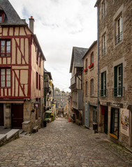 Centre ville Dinan Côtes d'Armor Bretagne France