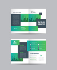 Business Bi-Fold Brochure Design | Booklet Design | Marketing and Financial Document 