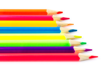 Obraz premium colored pencils isolated on white background