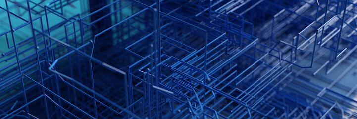 Obraz premium Netzwerk Hintergrund als Internet Technologie Konzept