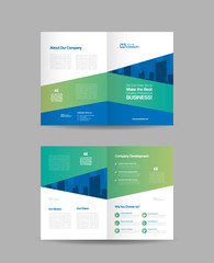 Business Bi-Fold Brochure Design | Booklet Design | Marketing and Financial Document 