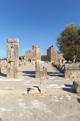 old church ruins in the ancient city of Perge in Turkey Antalya