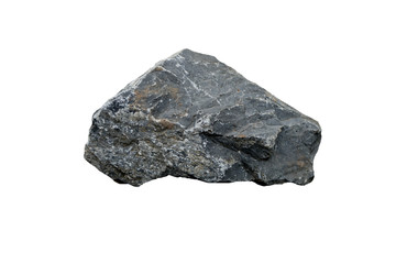 Macro shooting of Limestone sedimentary rock isolated on white background.