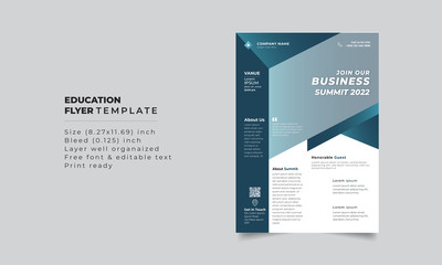 Corporate business summit presentation flyer brochure template