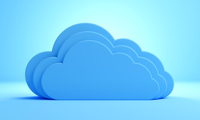 cloud storage of digital data ai network technology online for security system with background 3d illustration rendering