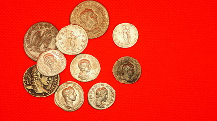 Numismática. Monedas de la Antigua Roma. Imperio Romano, Césares. Denaro, Sestercio, Drama, Follis