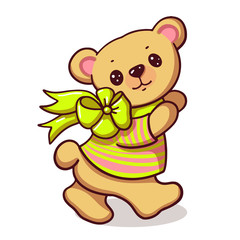 Funny cartoon bear