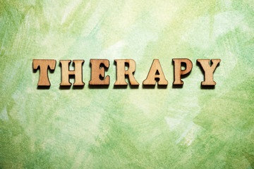 Naklejka premium Therapy word view
