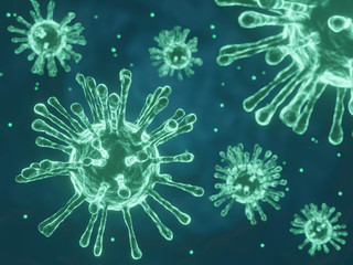 3d illustration  Coronavirus disease and flu outbreak or coronaviruses influenza