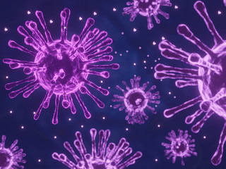 3d illustration  Coronavirus disease and flu outbreak or coronaviruses influenza