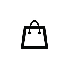 shopping paper bag isolated minimal single flat linear icon for applications, websites and info-graphic.