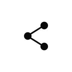 Share isolated minimal single flat linear icon for application and info-graphic. Communication line vector icon for websites and mobile minimalistic flat design.