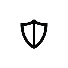 Protection isolated minimal single flat icon. shield line vector icon for websites and mobile minimalistic flat design.