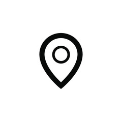 Pin on the map. location line vector icon for websites and mobile minimalistic flat design.