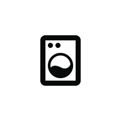 a washing machine line vector icon for websites and mobile minimalistic flat design.