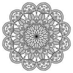 mandala pattern coloring books for everyone as greeting card tile pattern and paper textile used for wallpapers indian henna tattoo pattern  white background