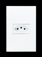 electrical outlet isolated on white