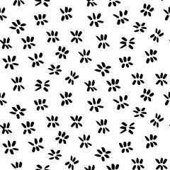 Eye seamless pattern. Vector hand drawn eyes with lashes