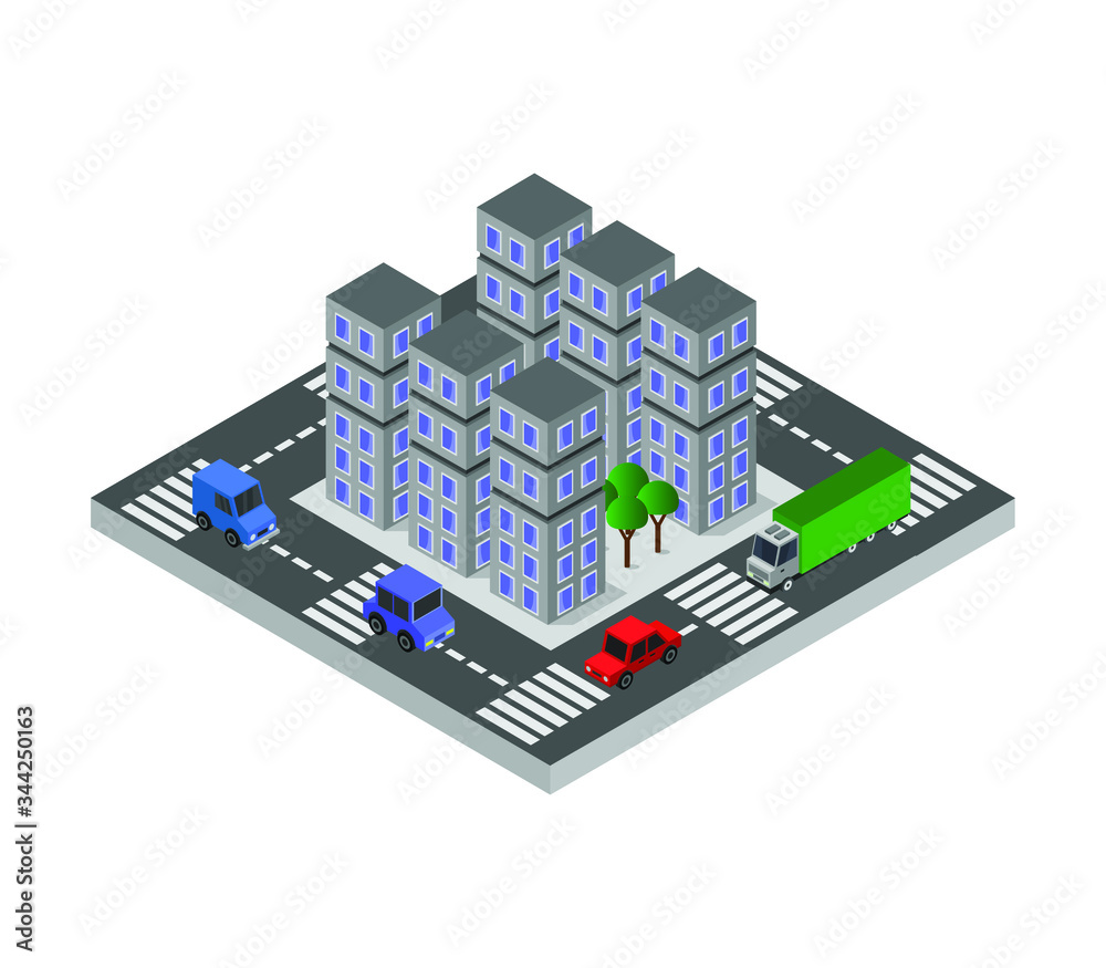 Canvas Prints isometric city