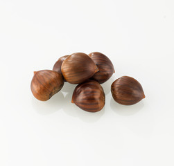 Bunch of healthy edible chestnuts