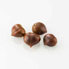 Bunch of healthy edible chestnuts