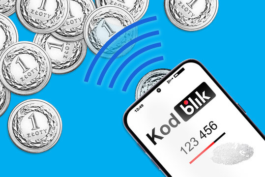 Telephone with the Blik logo - payment by phone.