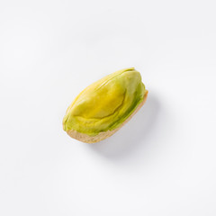 pistachio on white background