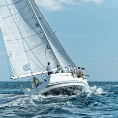 Sailing yacht race. Yachting sport