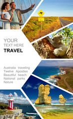 Australia. Travel photo collage. Conceptual illustration tourism - 344254564