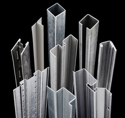 Set of various metal profile
