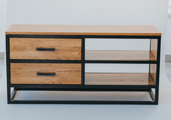 wooden cabinet with drawers