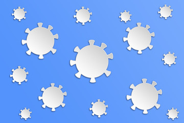 Fototapeta premium Background, the spread of the virus