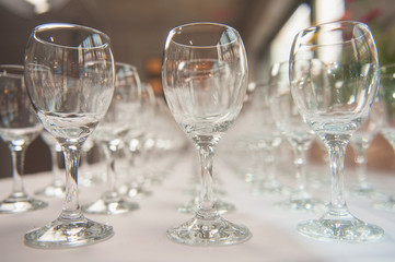 glasses on the table