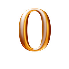3d alphabet, golden number zero, 0