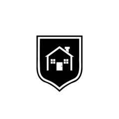 Obraz premium House shield icon isolated on white background