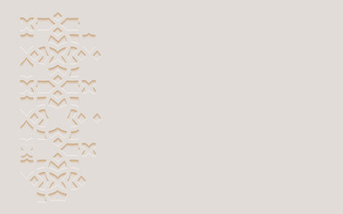 Arabic arabesque design greeting card for Ramadan Kareem,Islamic ornamental monochrome detail of mosaic,vector illustration