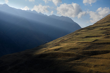 Lonely house on a mountain side near Dartlo