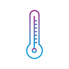 Medical thermometer gradient line style icon vector design